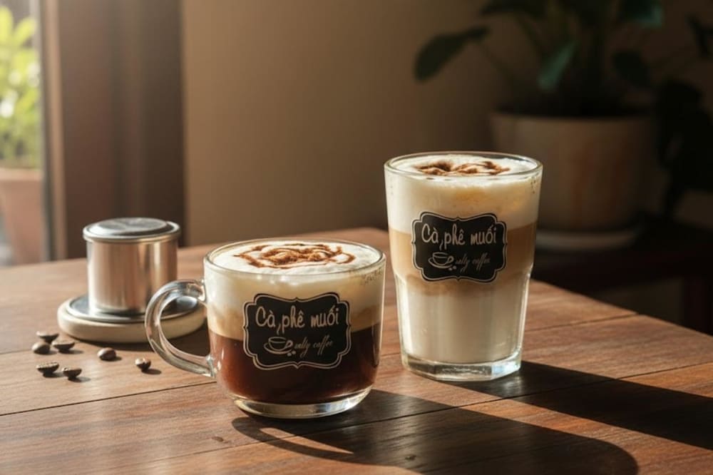 Cà phê muối là thức uống đặc trưng xứ Huế và có thể thưởng thức tại cả ba quán được gợi ý